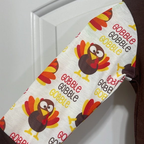 Infant My 1st Thanksgiving Hooded One Piece - Picture 3 of 7